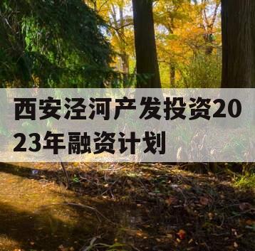 西安泾河产发投资2023年融资计划
